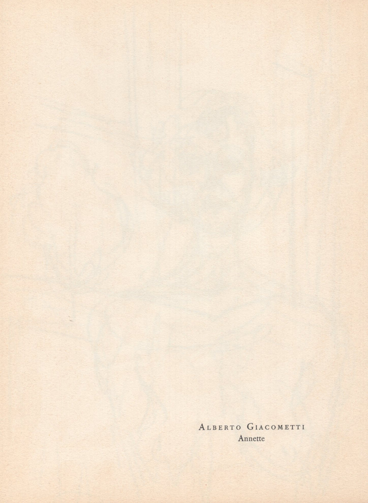 Alberto Giacometti - &quot;Annette&quot; - Mourlot Press 1964 Lithograph - 7.5 x 10&quot;