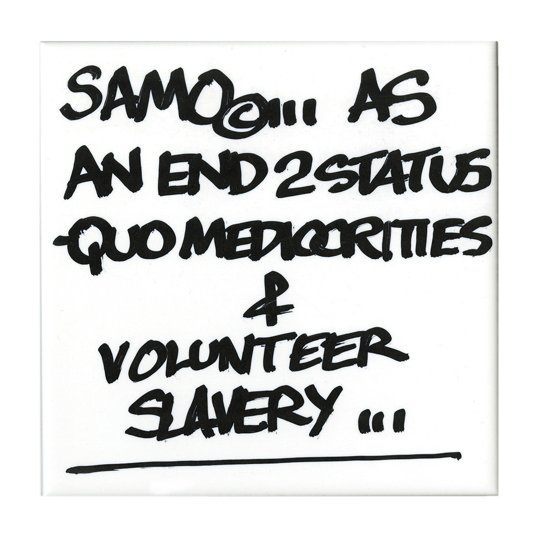 Al Diaz &quot;SAMO©…&quot; - Original Ink on Ceramic Tile, Single - 6 x 6&quot;