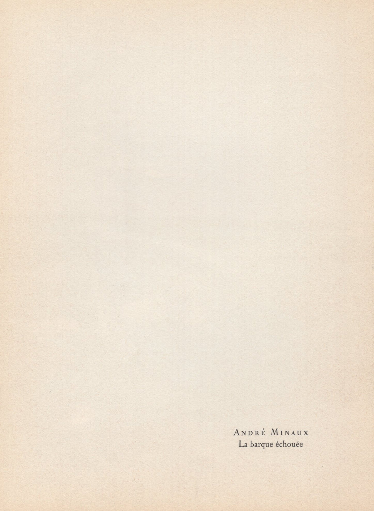 Andre Minaux - &quot;La barque echouee&quot; - Mourlot Press 1964 Lithograph - 7.5 x 10&quot;