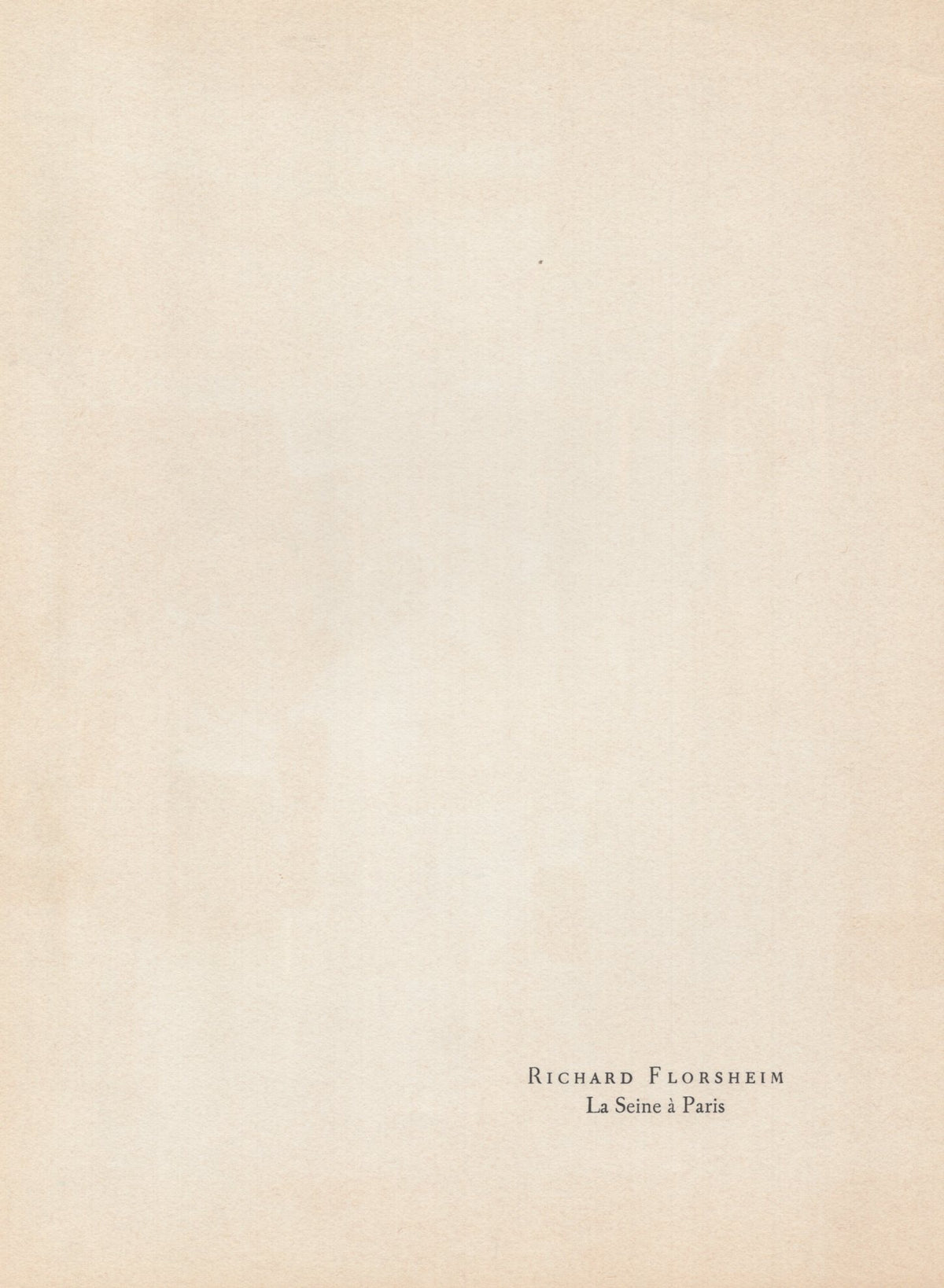 Richard Florsheim - &quot;La Seine a Paris&quot; - Mourlot Press 1964 Lithograph - 7.5 x 10&quot;