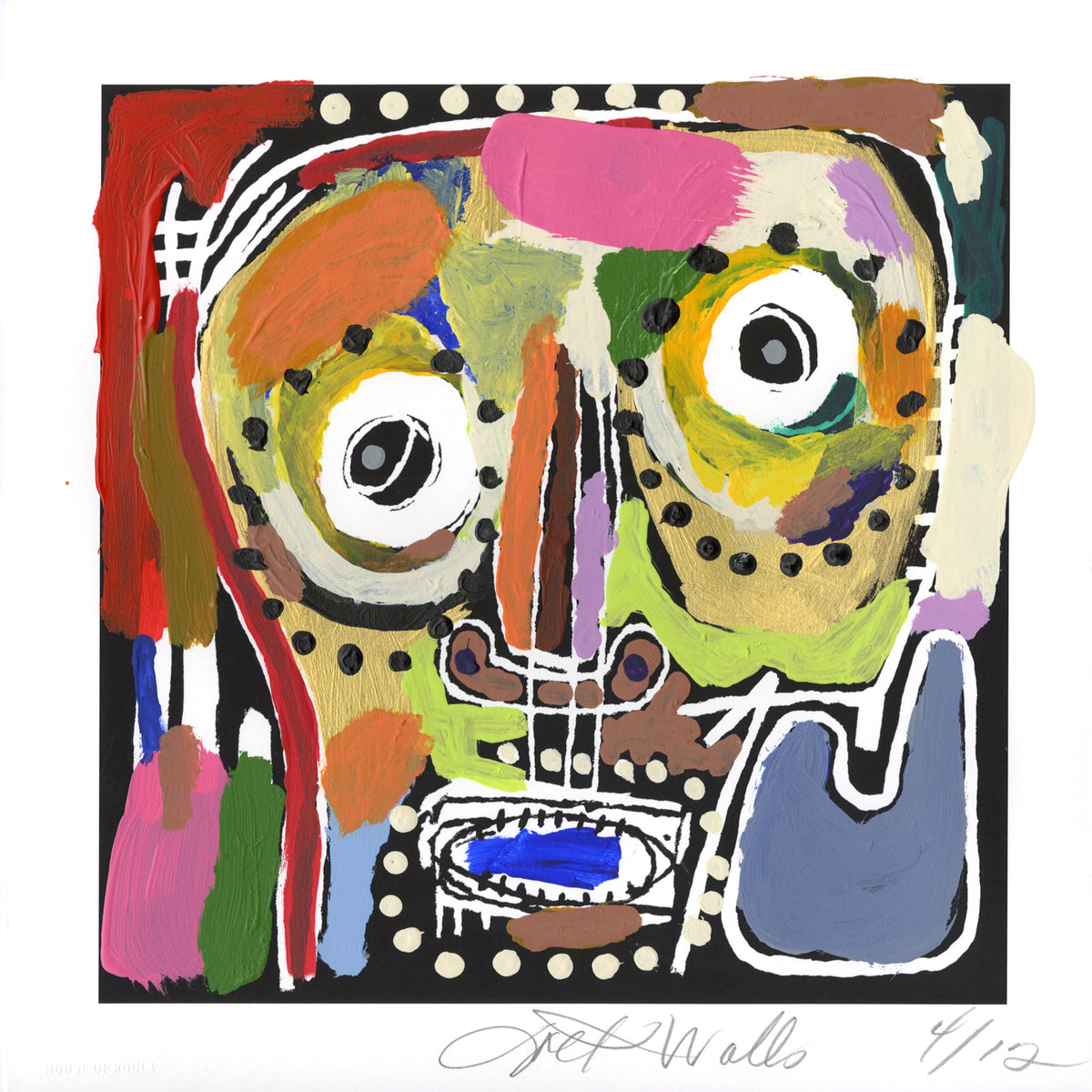 Jack Walls &quot;IVORY COAST BLUES&quot; - Hand-Painted Multiple, #4/12 - 12 x 12&quot;