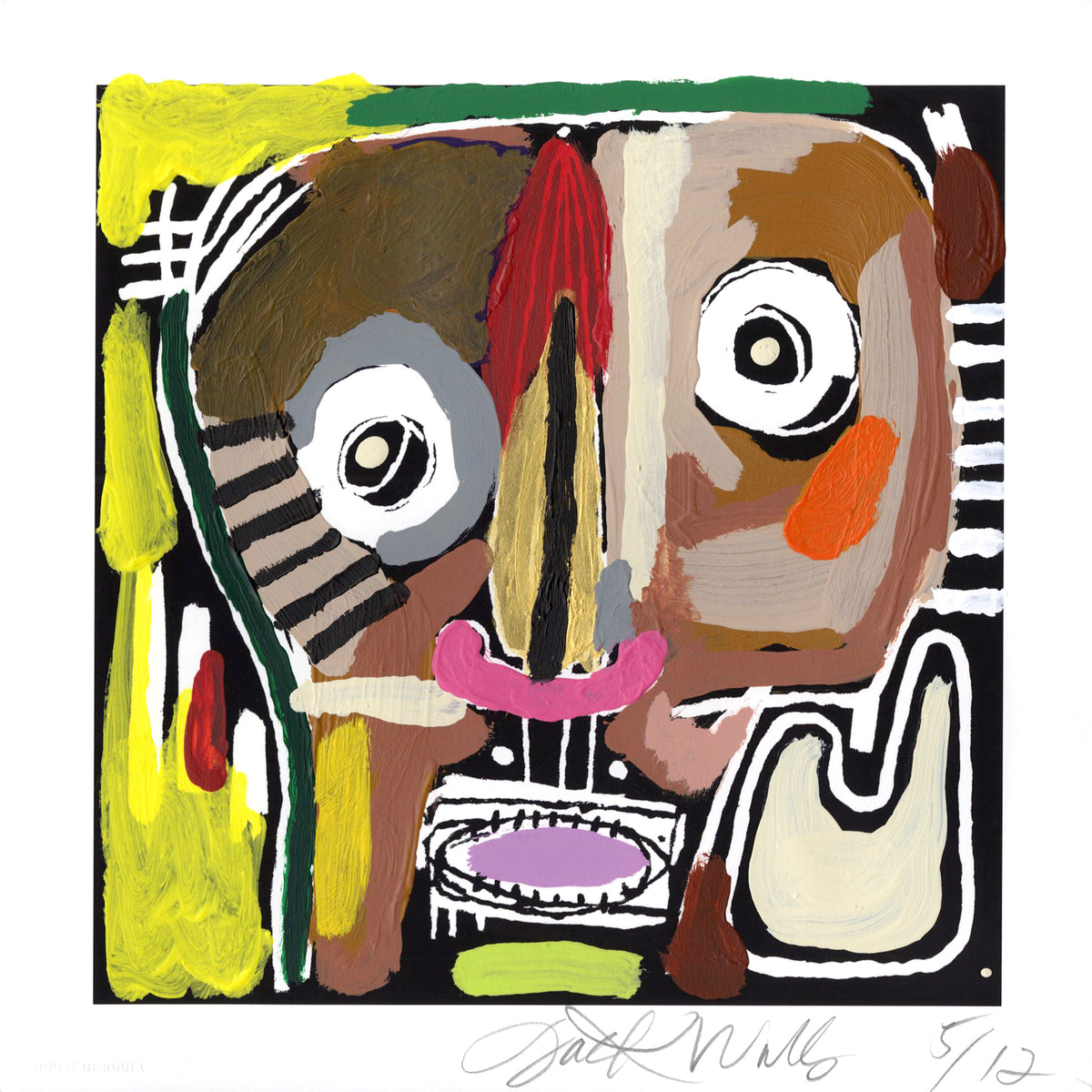 Jack Walls &quot;IVORY COAST BLUES&quot; - Hand-Painted Multiple, #5/12 - 12 x 12&quot;