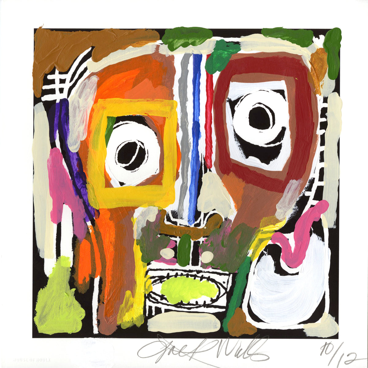 Jack Walls &quot;IVORY COAST BLUES&quot; - Hand-Painted Multiple, #10/12 - 12 x 12&quot;