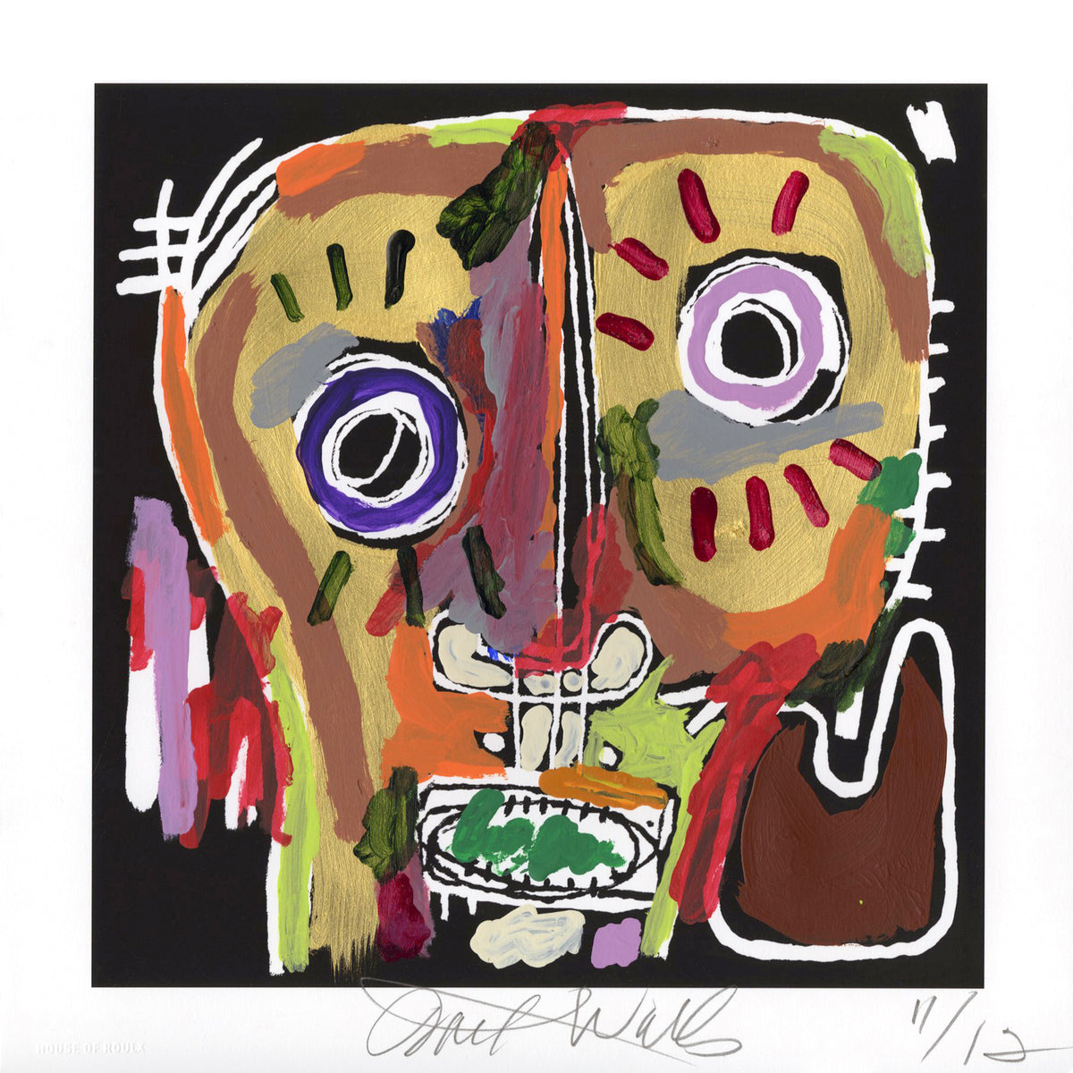 Jack Walls &quot;IVORY COAST BLUES&quot; - Hand-Painted Multiple, #11/12 - 12 x 12&quot;