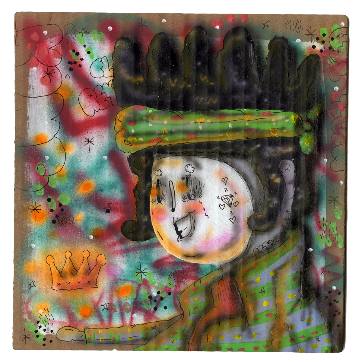 Ramiro Davaro-Comas &quot;The Squad&quot; - Original Painting on Cardboard - 9 x 9&quot;