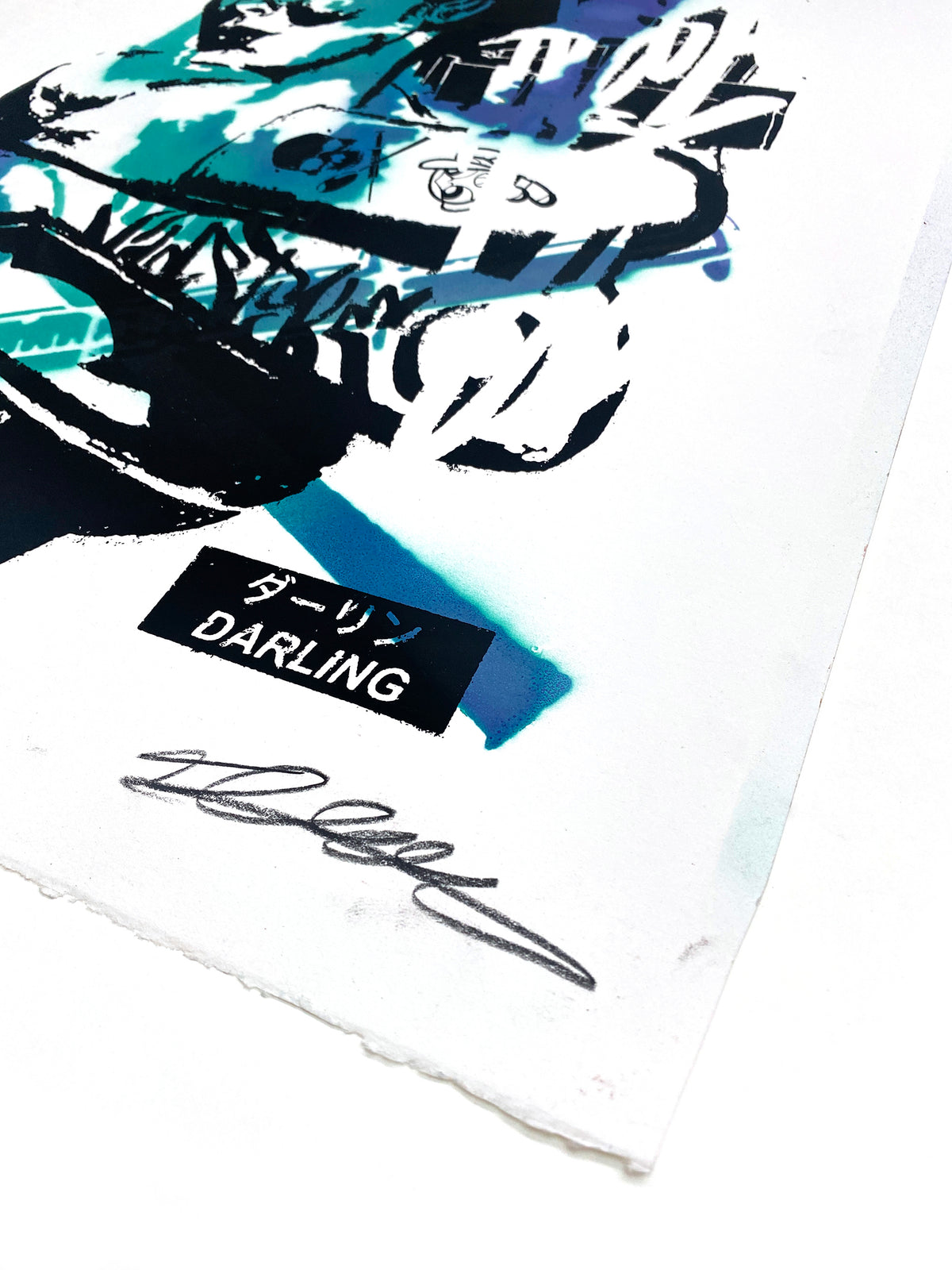 Dave Navarro &amp; Brian J. Hoffman &quot;LA Darling&quot; - Hand-Painted, Silk Screened Multiple - 18 x 22&quot;