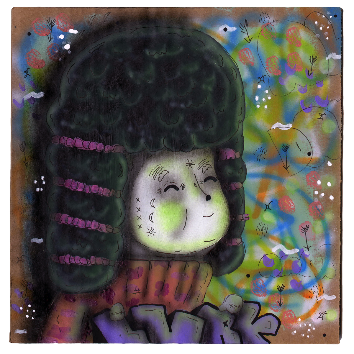 Ramiro Davaro-Comas &quot;The Squad&quot; - Original Painting on Cardboard - 9 x 9&quot;
