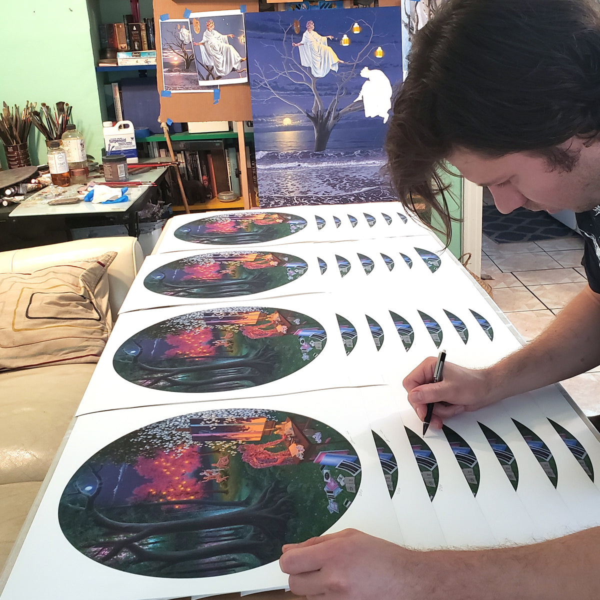 Adrian Cox &quot;The Origin of the Specters (Part I)&quot; - Archival Print, Edition of 50 - 17 x 17&quot;