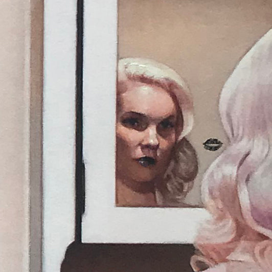 Shaun Downey &quot;White Cabinet I&quot; - Hand-Embellished Variant, #4/5 - 12 x 12&quot;