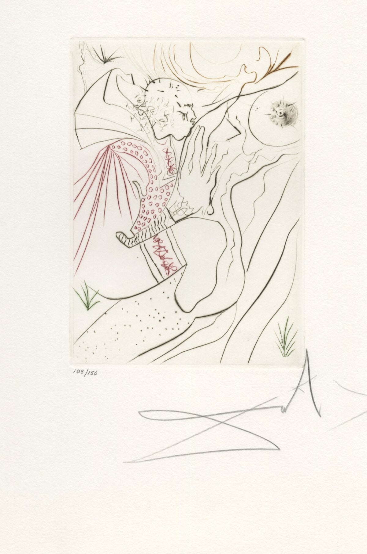 Salvador Dalí - Signed 1972 Limited Edition Engraving - 12.5 x 17.75&quot;