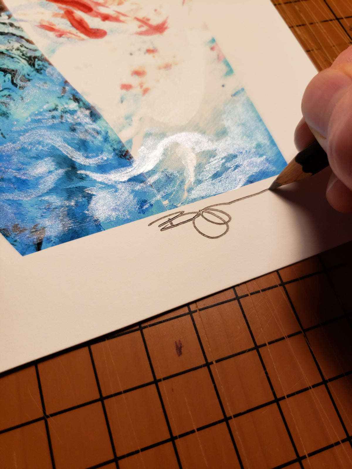 Barrett Biggers &quot;Rising Tides&quot; - Hand-Embellished Variant, 1 of 3 - 13 x 17&quot;