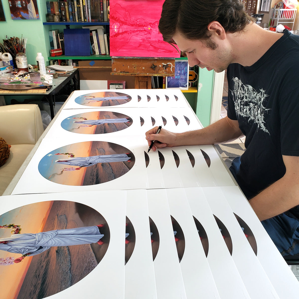 Adrian Cox &quot;The Great Seamstress...&quot; - Archival Print, Limited Edition of 25 - 17 x 17&quot;