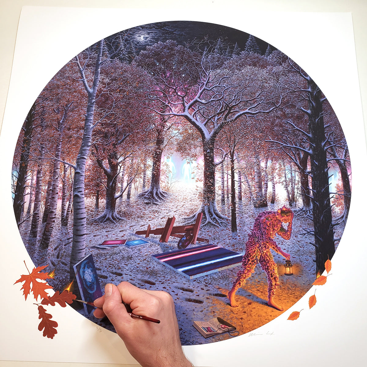 Adrian Cox &quot;The Origin of the Specters (Parts I &amp; II)&quot; - Hand-Embellished Set, Edition of 5 - 24 x 24&quot; Each