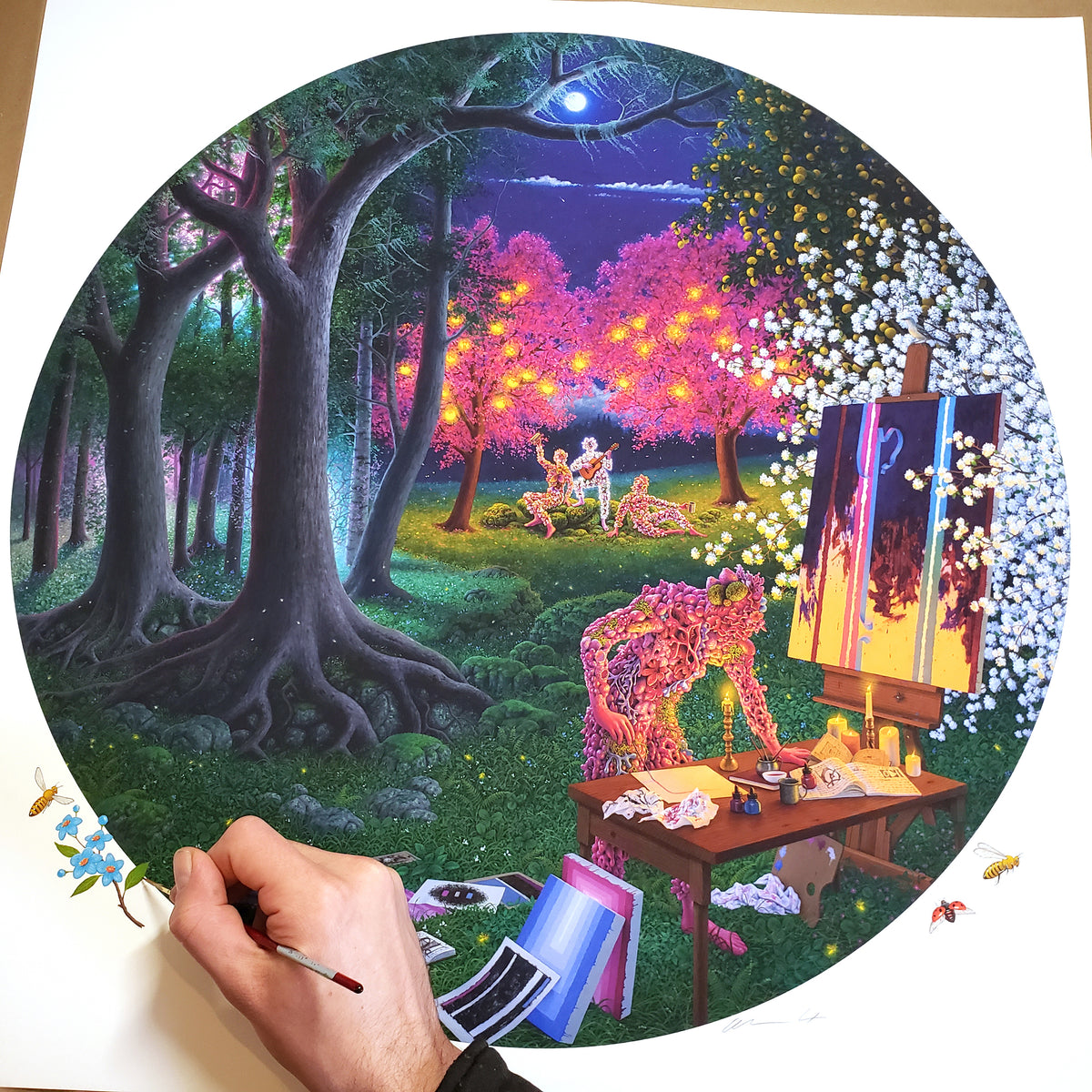 Adrian Cox &quot;The Origin of the Specters (Parts I &amp; II)&quot; - Hand-Embellished Set, Edition of 5 - 24 x 24&quot; Each