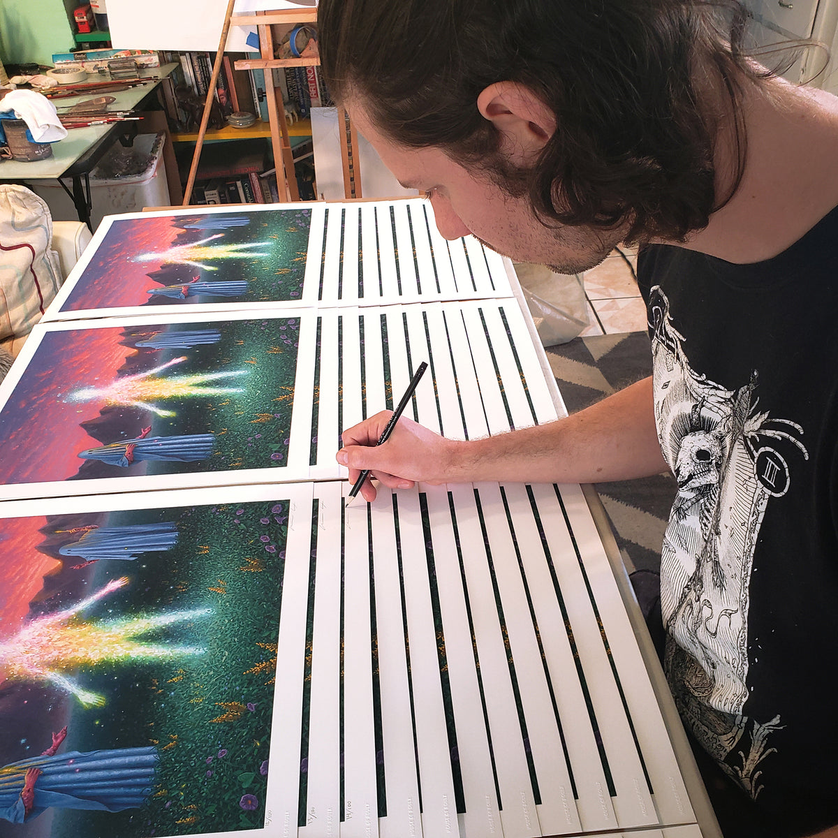 Adrian Cox &quot;Penitent Spirit&#39;s Search for a Space Between Heaven and Earth Part III&quot; - Archival Print, Limited Edition of 100 - 17 x 17&quot;