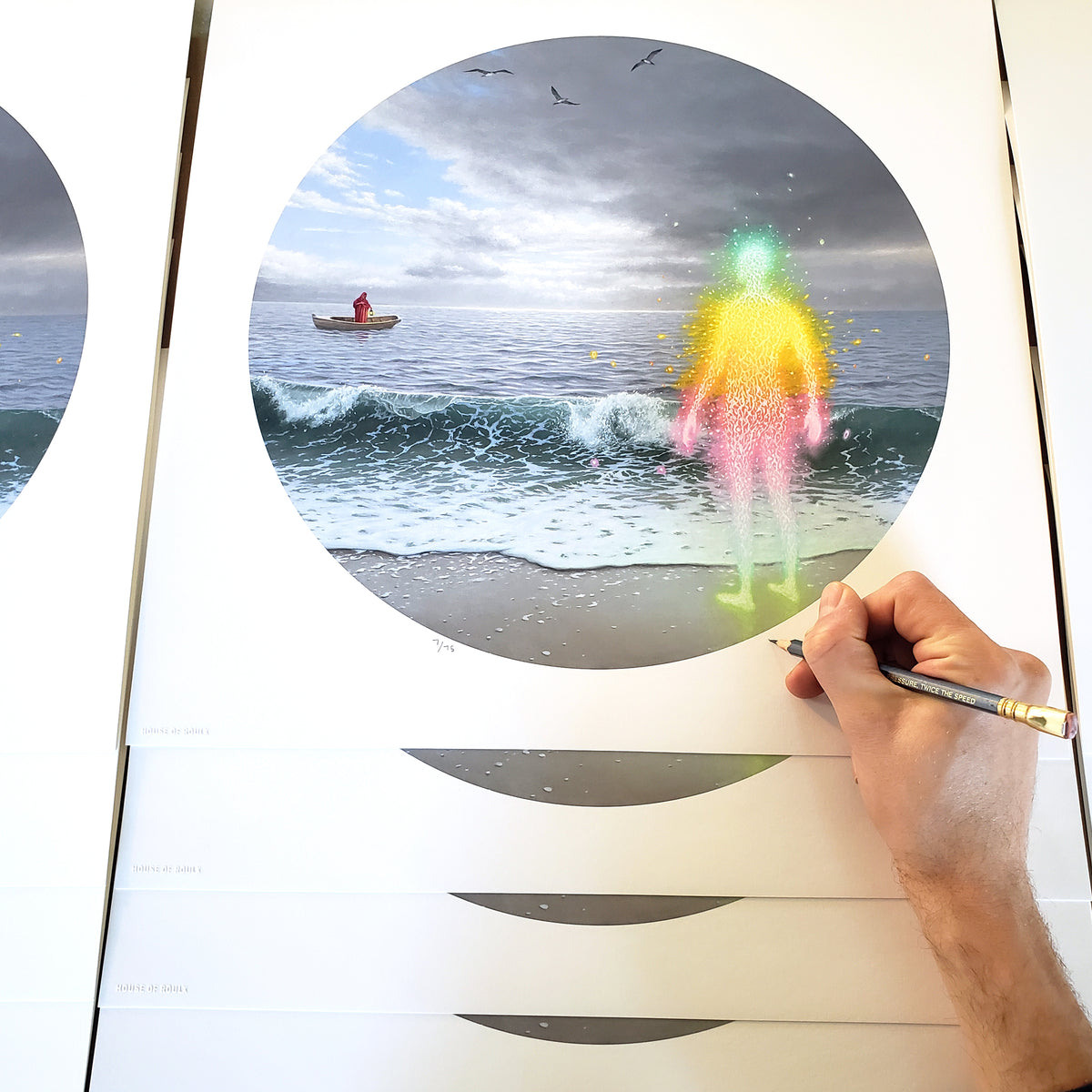 Adrian Cox &quot;The Lost Spectral Witnesses IX&quot; - Archival Print, Limited Edition of 75 - 17 x 17&quot;
