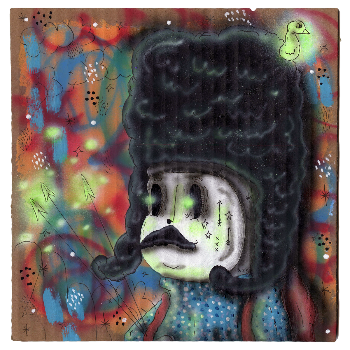 Ramiro Davaro-Comas &quot;The Squad&quot; - Original Painting on Cardboard - 9 x 9&quot;