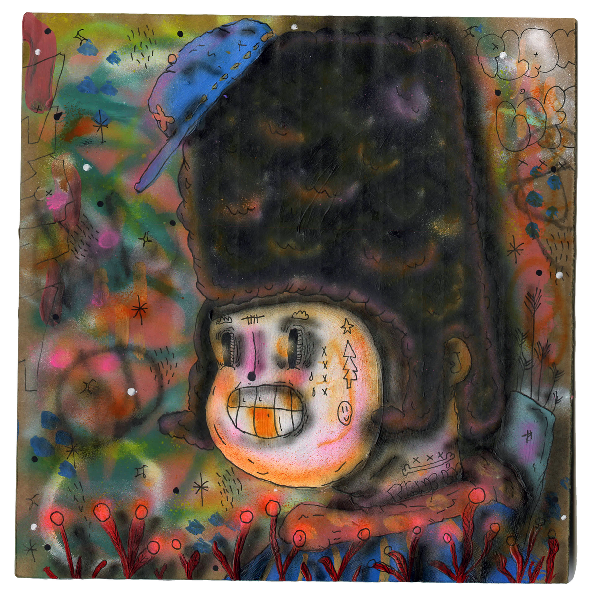 Ramiro Davaro-Comas &quot;The Squad&quot; - Original Painting on Cardboard - 9 x 9&quot;