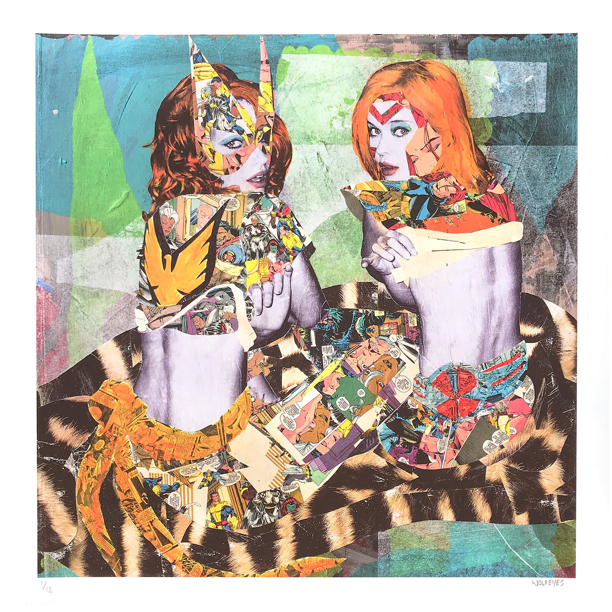 WOLFEYES &quot;2 Jeans on a Rug&quot; - Archival Print, Limited Edition of 12 - 17 x 17&quot;