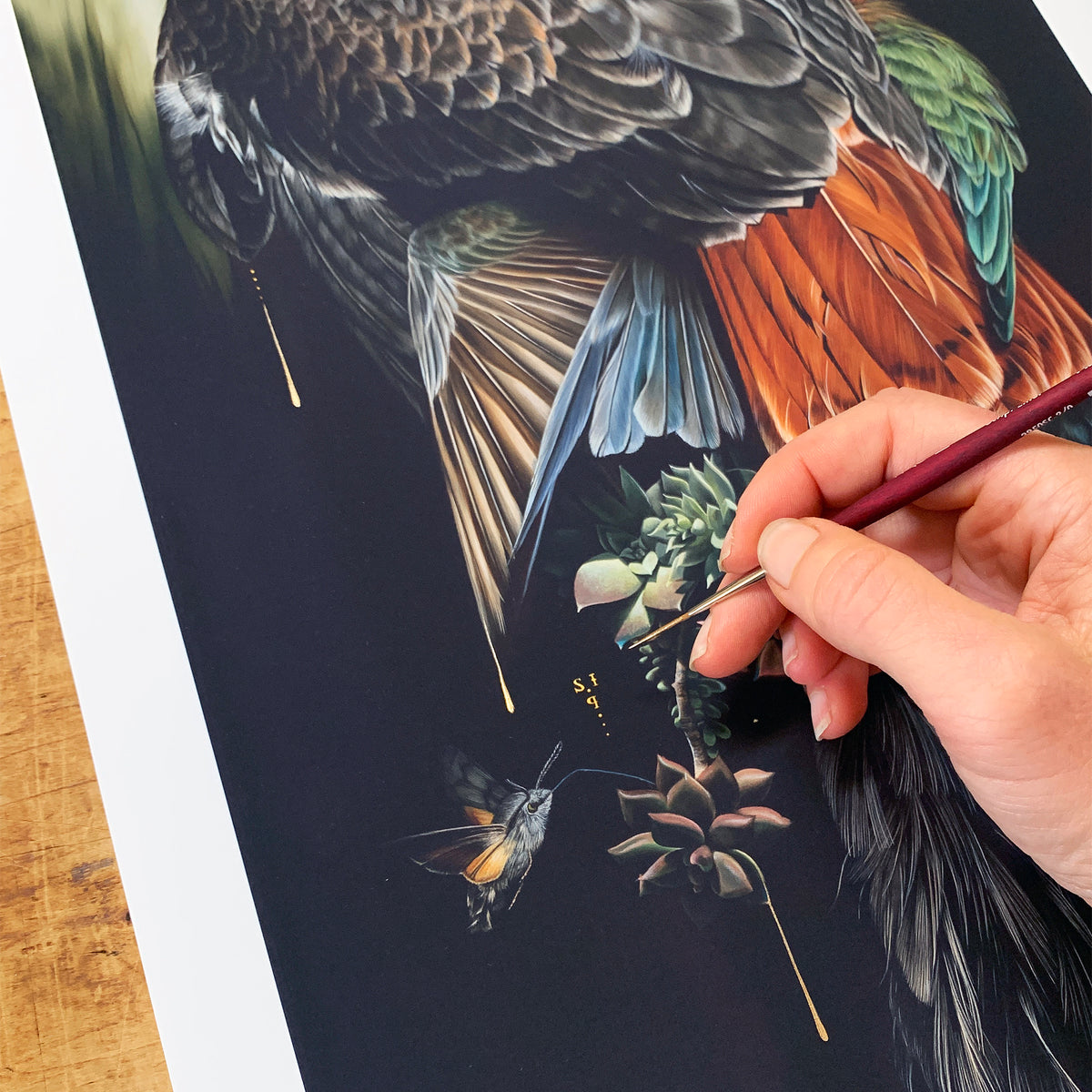 Josie Morway &quot;Adaptations 2&quot; - Hand-Embellished Edition of 5 - 13 x 24&quot;