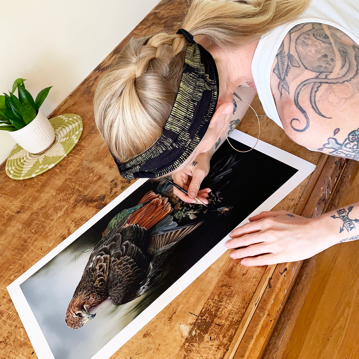 Josie Morway &quot;Adaptations 2&quot; - Hand-Embellished Edition of 5 - 13 x 24&quot;