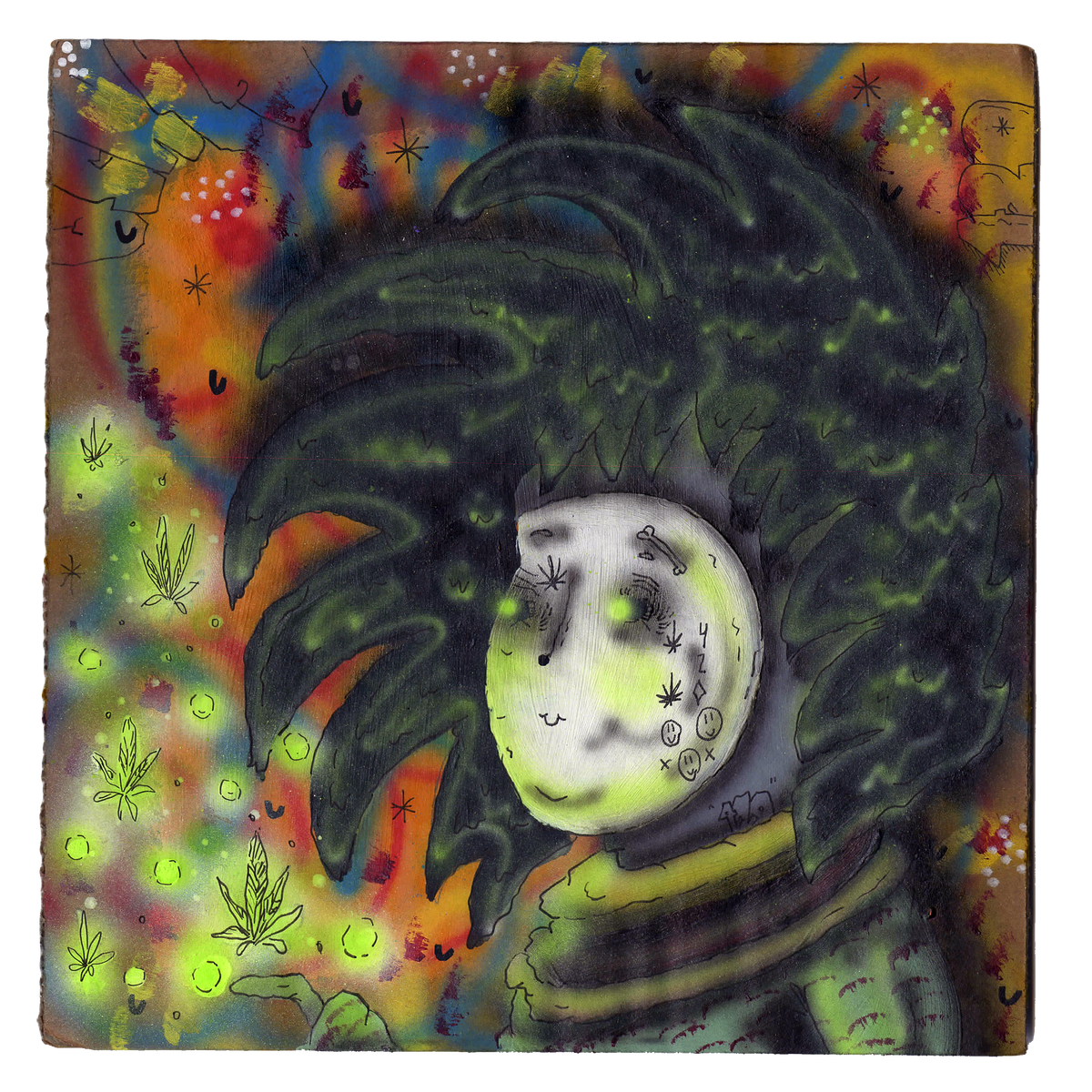Ramiro Davaro-Comas &quot;The Squad&quot; - Original Painting on Cardboard - 9 x 9&quot;