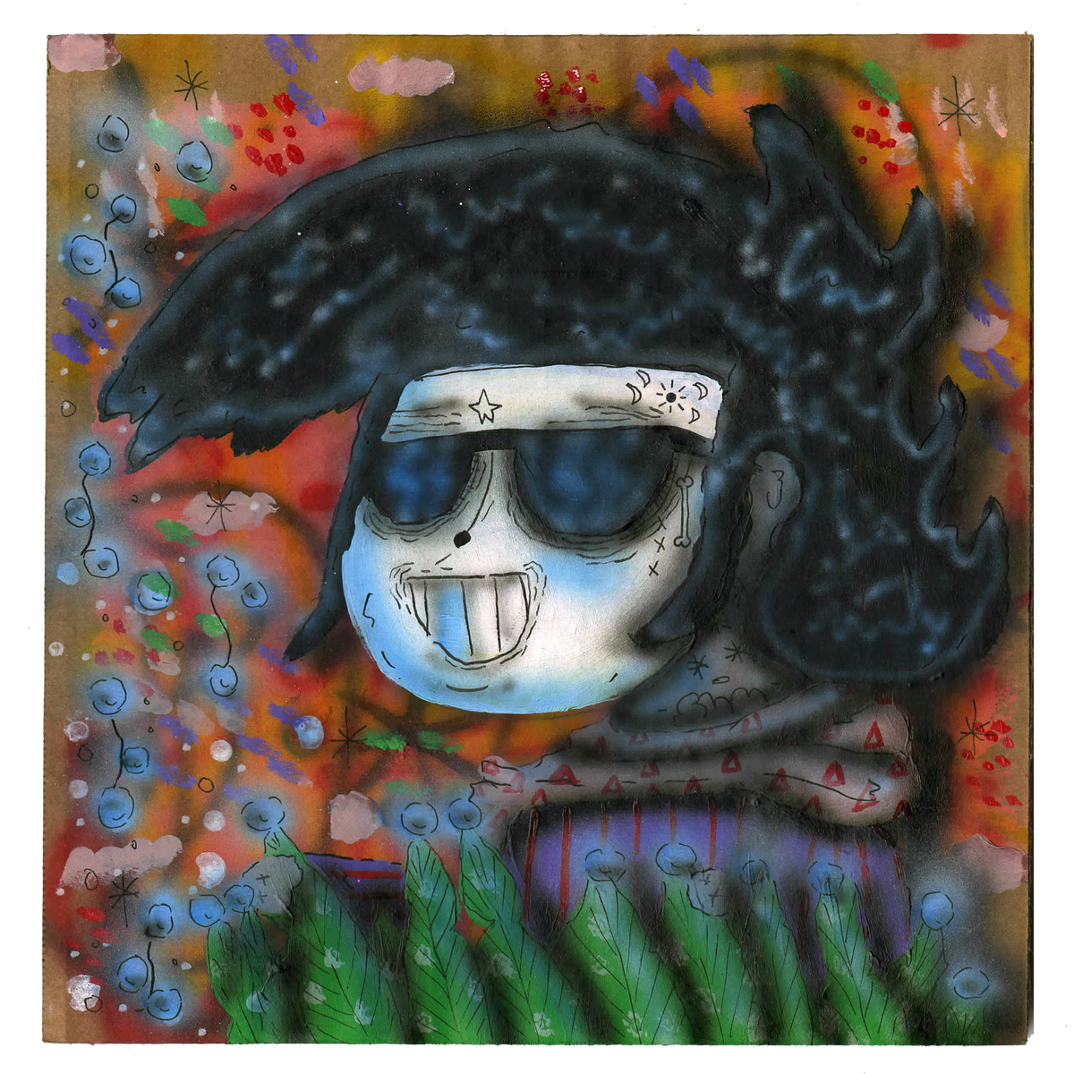 Ramiro Davaro-Comas &quot;The Squad&quot; - Original Painting on Cardboard - 9 x 9&quot;