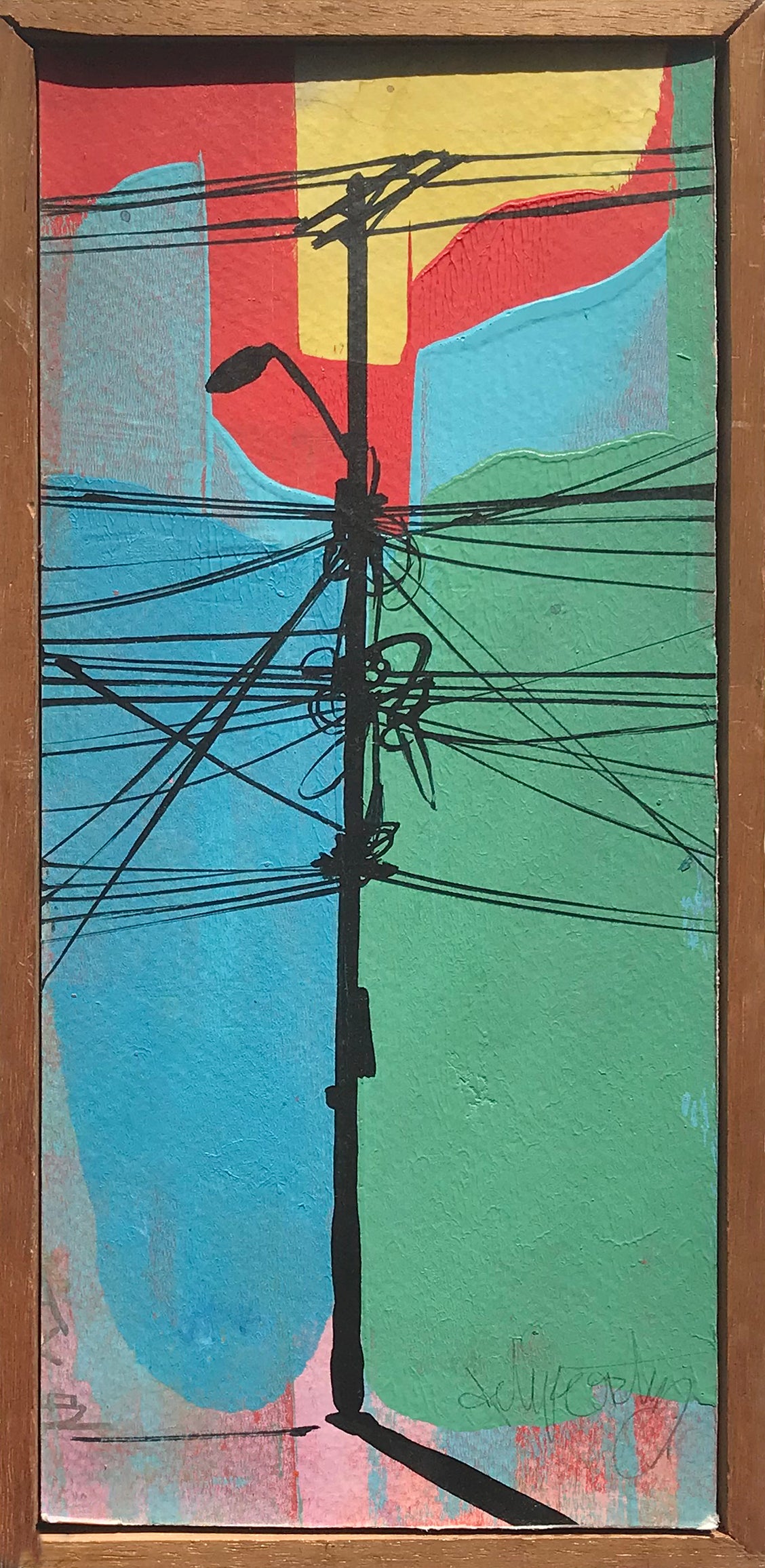 Felipe Ortiz &quot;Light Post Series&quot; - Original Acrylic Painting - 5 x 11&quot;
