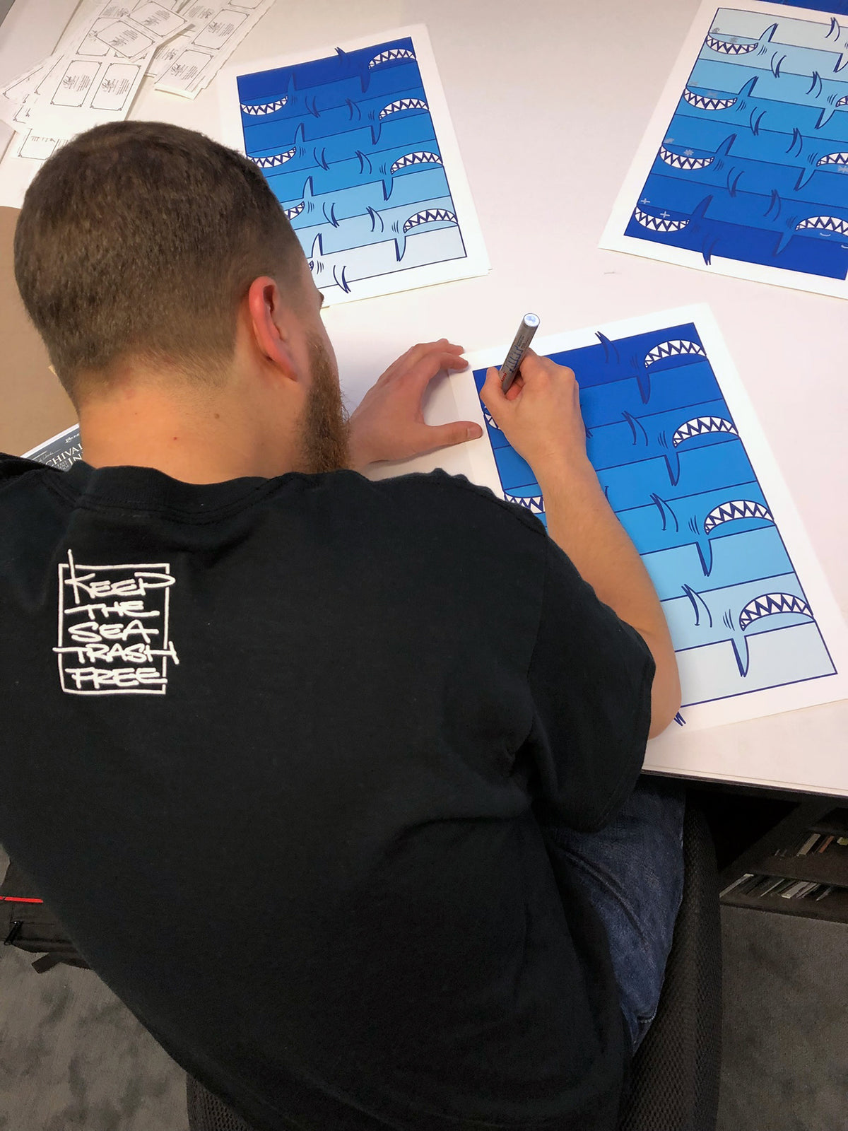 Sharpy &quot;The Blueprint&quot; - Hand-Embellished Edition of 10 - 11 x 17&quot;