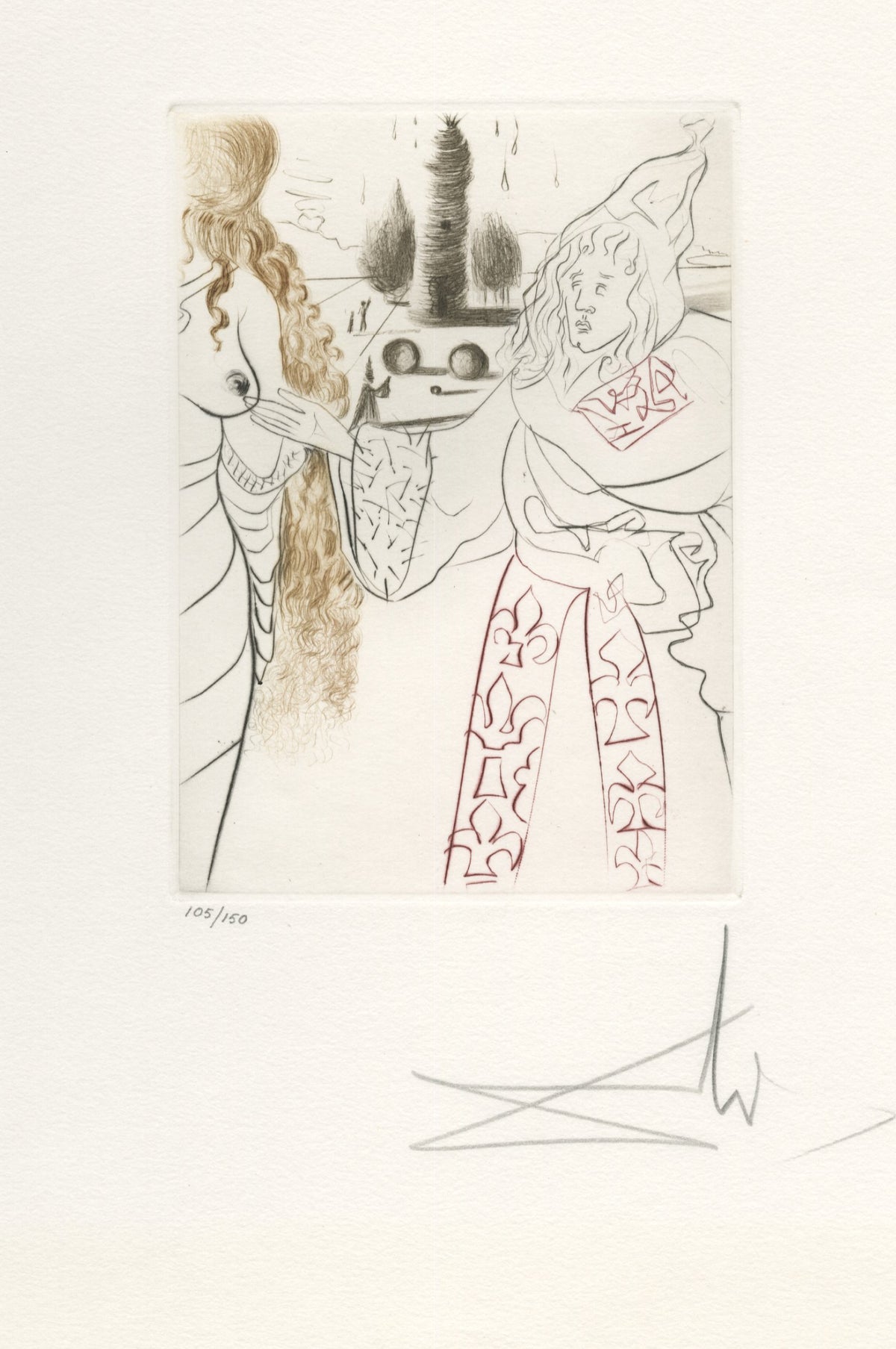 Salvador Dalí - Signed 1972 Limited Edition Engraving - 12.5 x 17.75&quot;