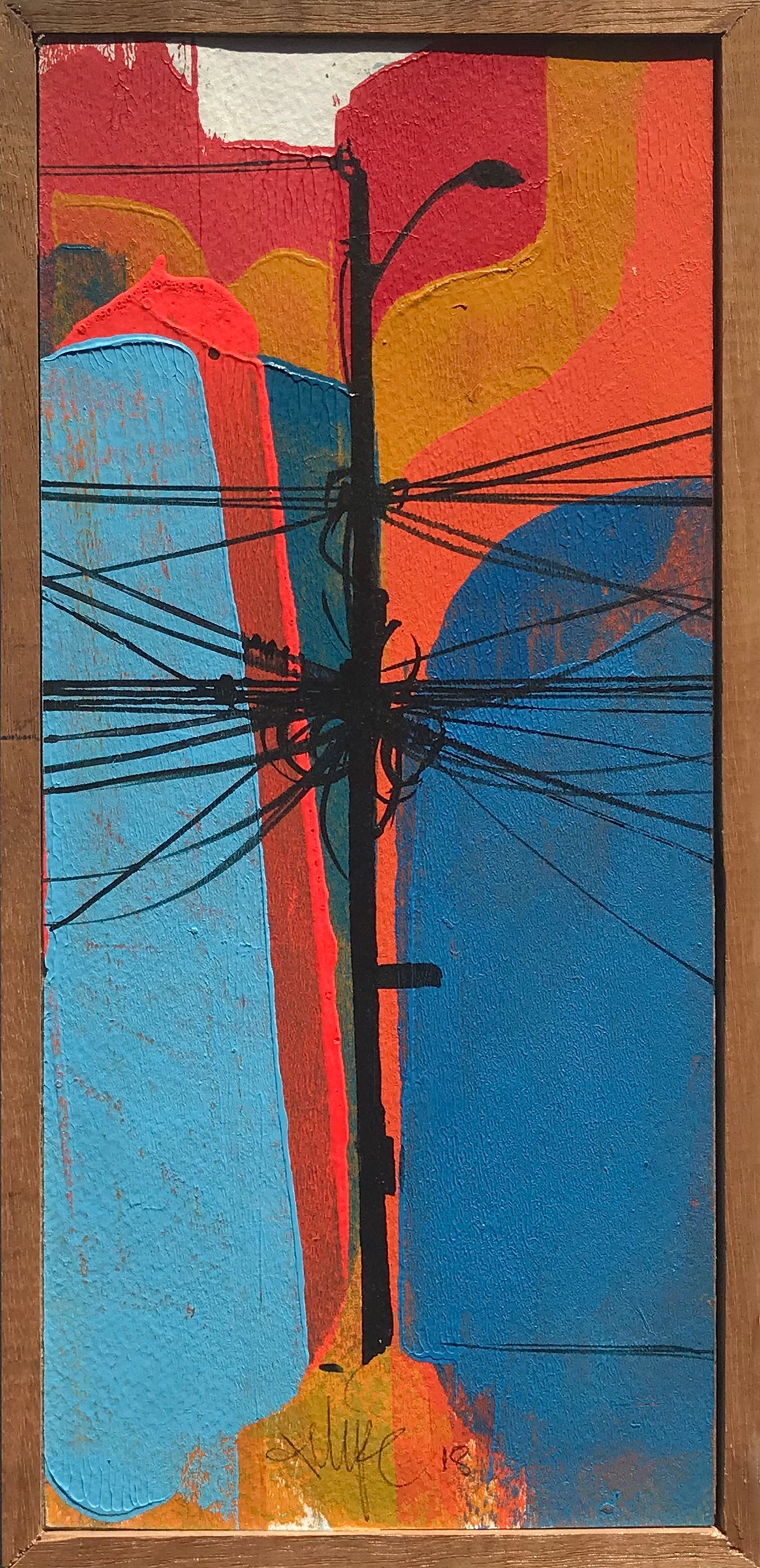 Felipe Ortiz &quot;Light Post Series&quot; - Original Acrylic Painting - 5 x 11&quot;