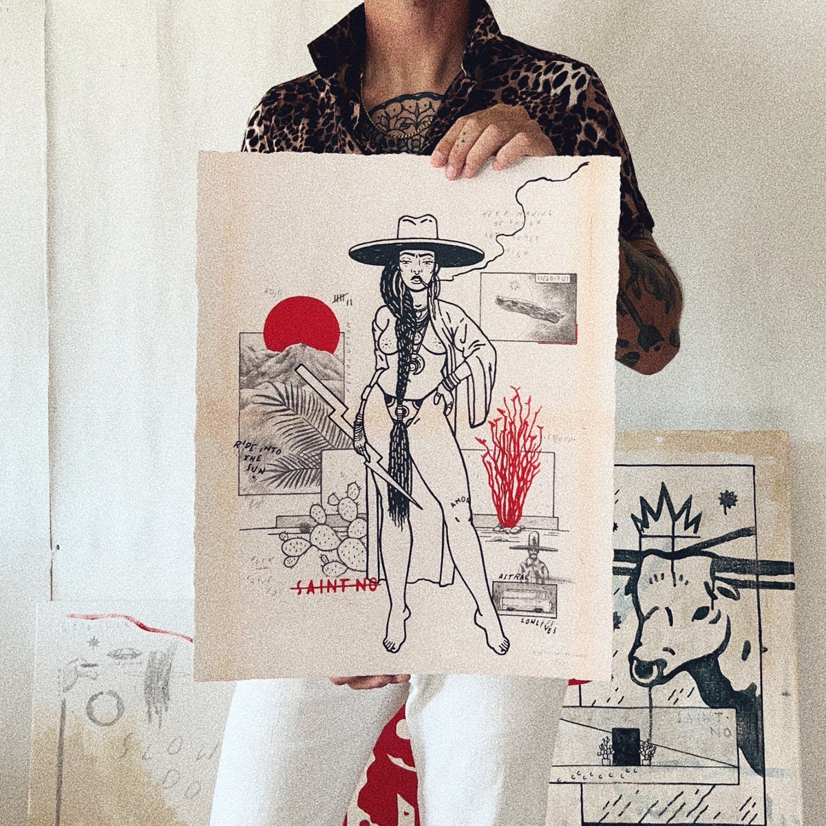 SAINT NO &quot;Revolution No. 7&quot; - Hand-Embellished Edition of 5 - 16 x 20&quot;
