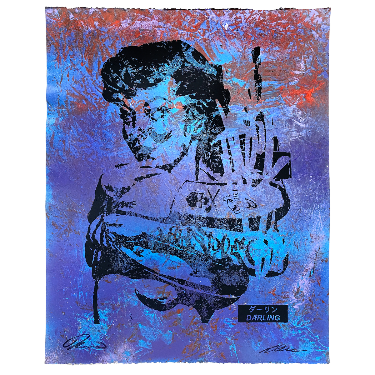Dave Navarro &amp; Brian J. Hoffman &quot;LA Darling&quot; - Hand-Painted, Silk Screened Multiple - 18 x 22&quot;