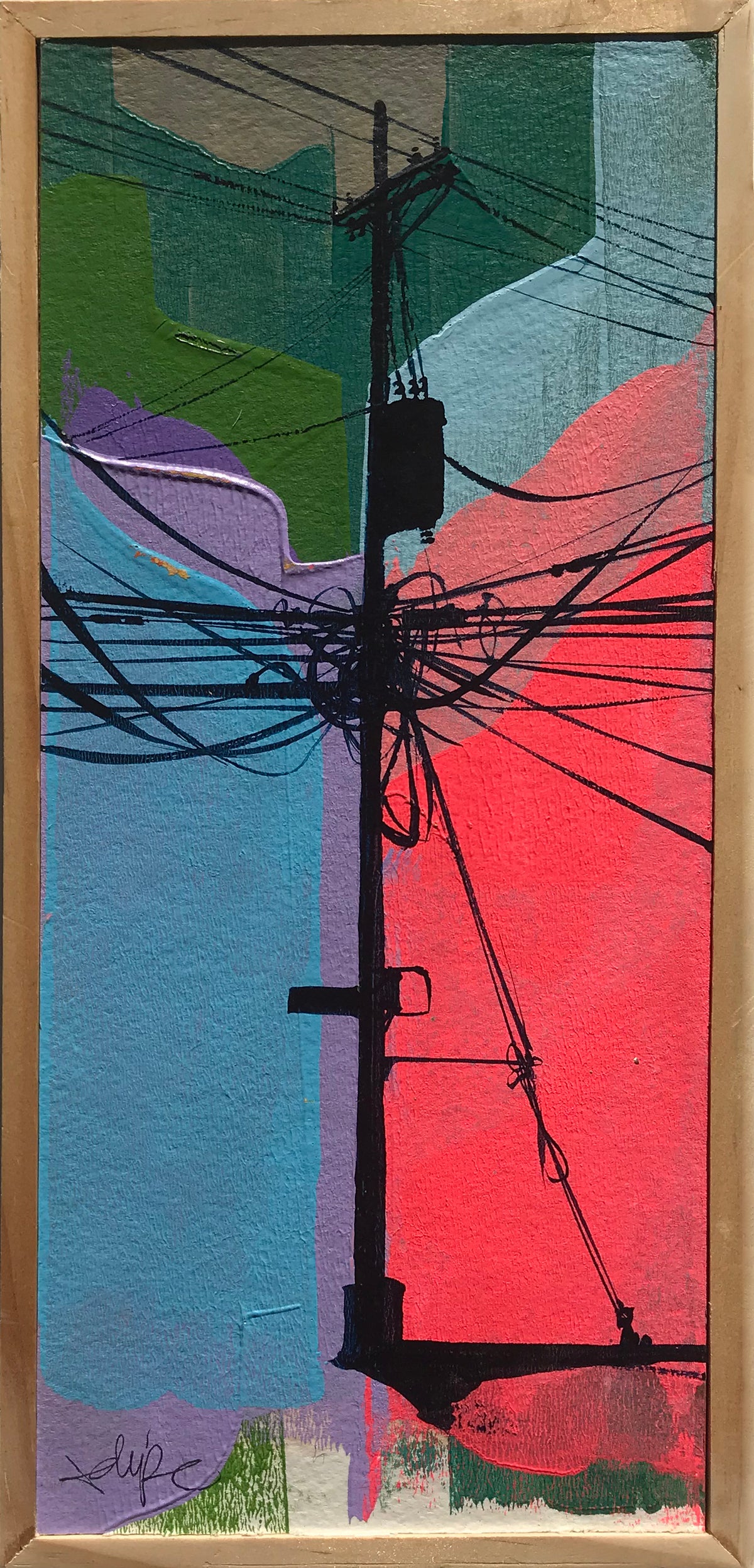 Felipe Ortiz &quot;Light Post Series&quot; - Original Acrylic Painting - 5 x 11&quot;