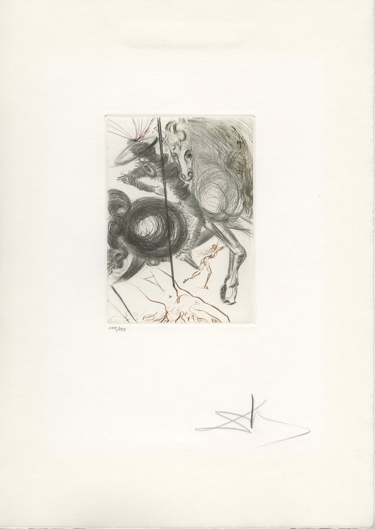 Salvador Dalí - Signed 1972 Limited Edition Engraving - 12.5 x 17.75&quot;