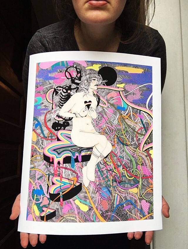 Cassidy Rae Marietta &quot;Heartstrings&quot; - Hand-Embellished Variant, #2/3 - 14 x 17&quot;