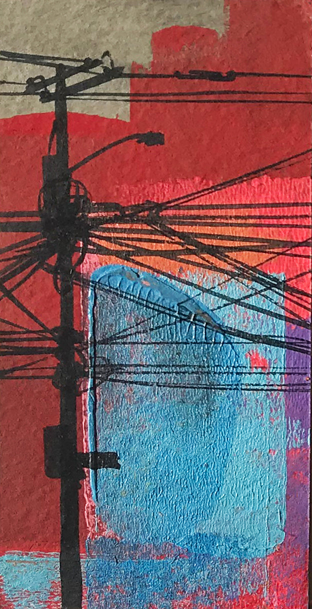 Felipe Ortiz &quot;Light Post Series&quot; - Original Acrylic Painting - 2.5 x 5&quot;