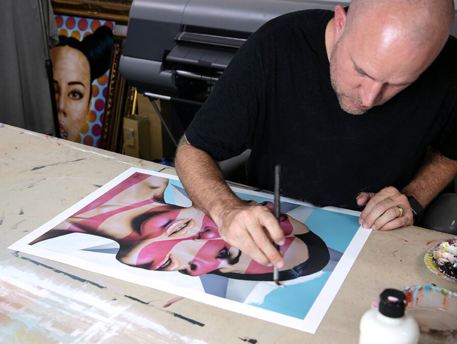 Scott Rohlfs &quot;America The Beautiful? (White)&quot; - Hand-Embellished Unique Variant, #2/3 - 18 x 24&quot;