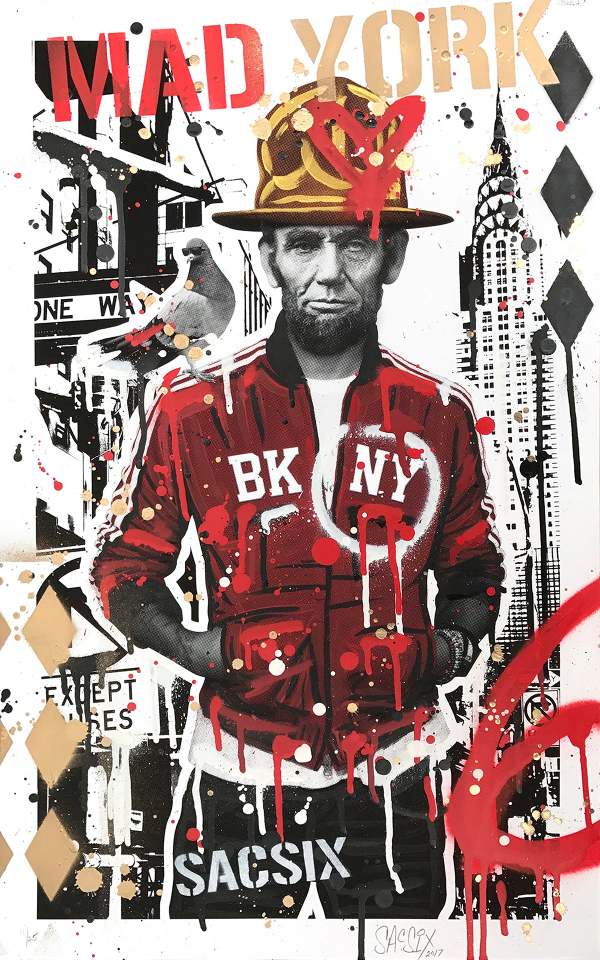 SacSix &quot;Freedom Pharrell and #MrPoop&quot; - Hand-Embellished Unique Edition, #11/25 - 15 x 24&quot;