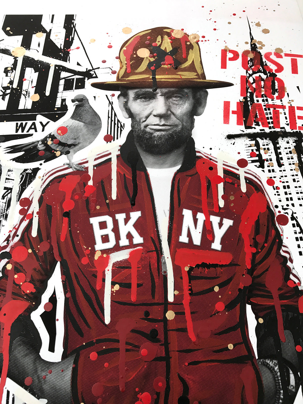 SacSix &quot;Freedom Pharrell and #MrPoop&quot; - Hand-Embellished Unique Edition, #13/25 - 15 x 24&quot;