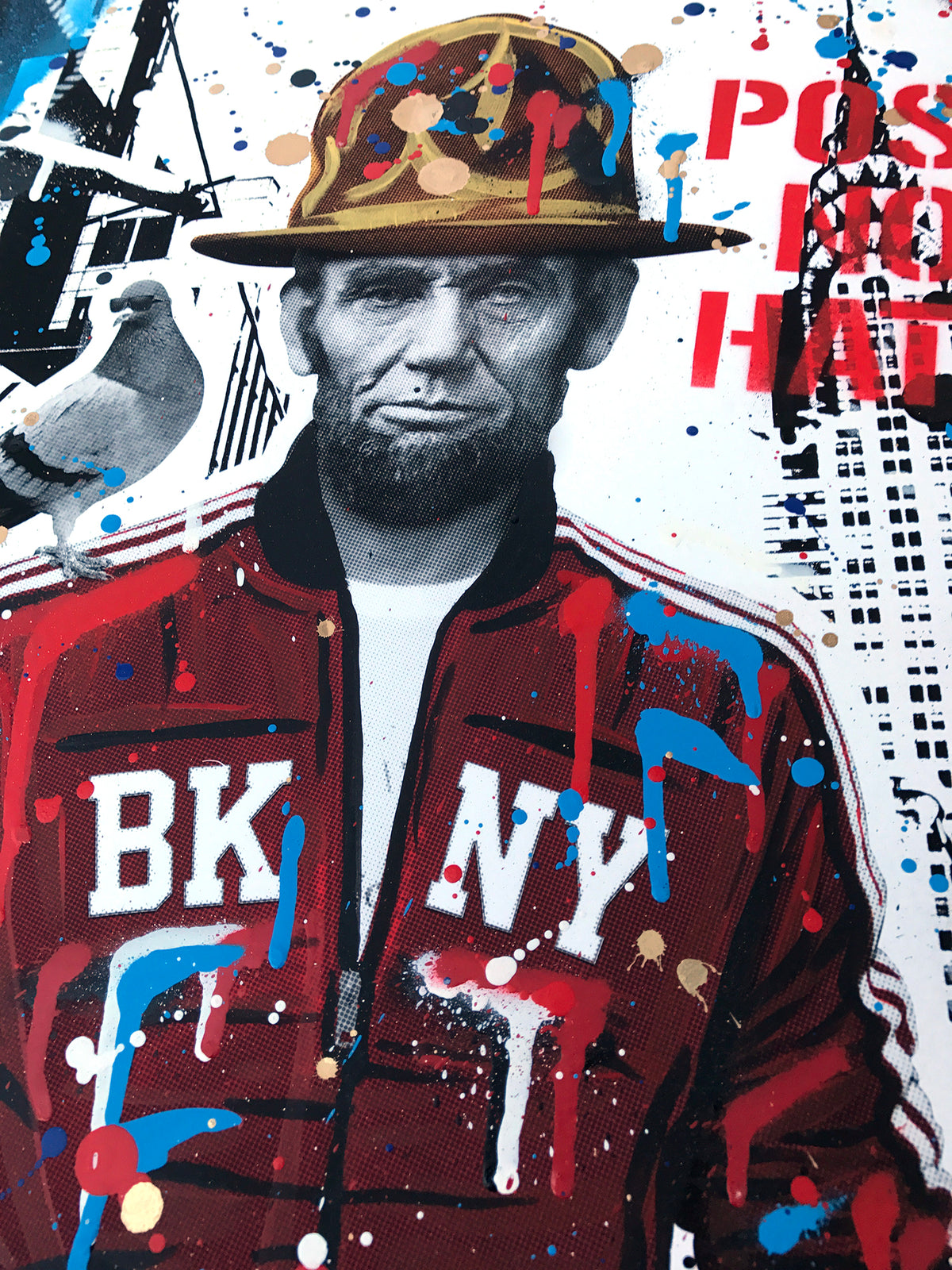 SacSix &quot;Freedom Pharrell and #MrPoop&quot; - Hand-Embellished Unique Edition, #16/25 - 15 x 24&quot;