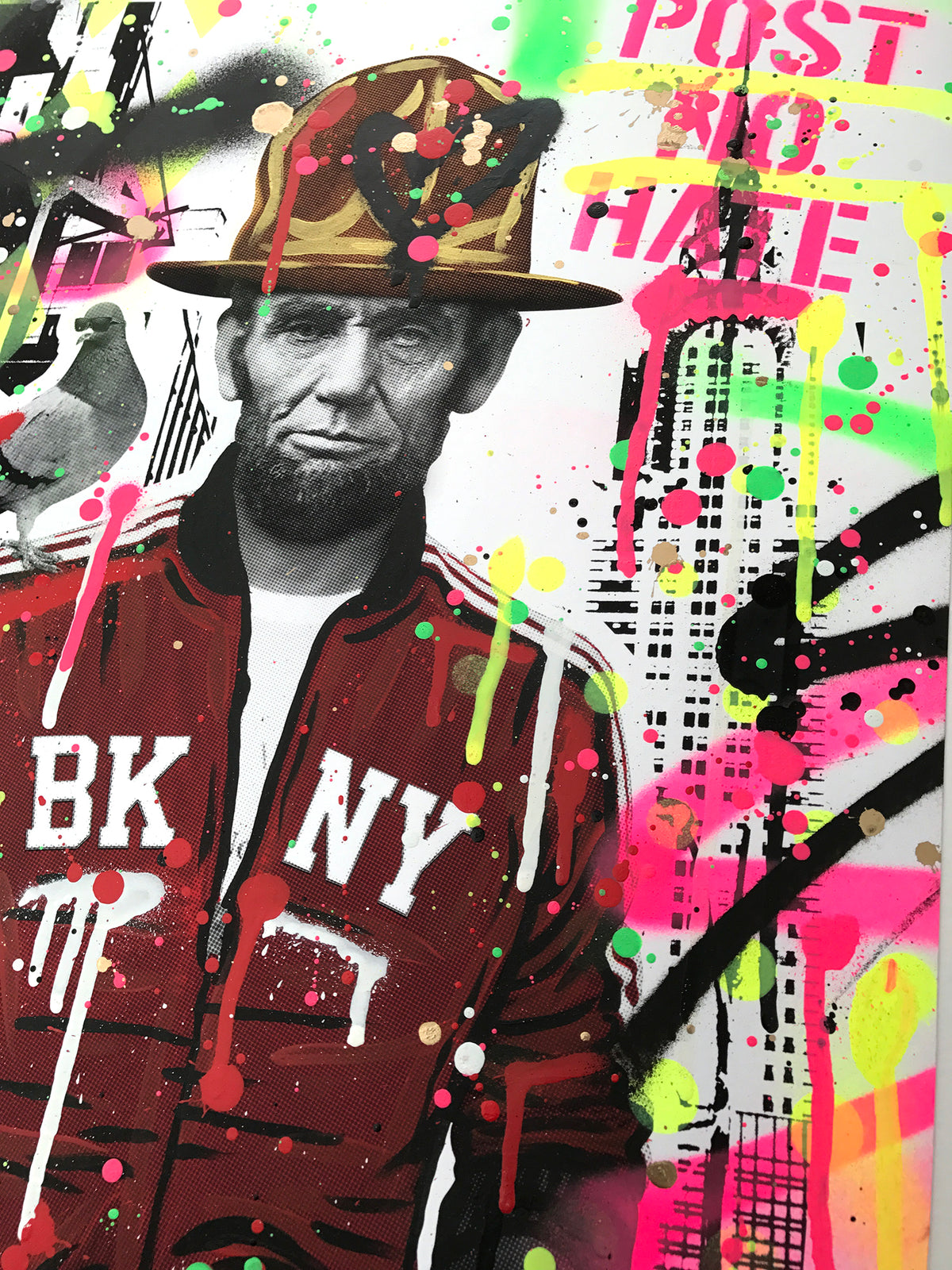 SacSix &quot;Freedom Pharrell and #MrPoop&quot; - Hand-Embellished Unique Edition, #18/25 - 15 x 24&quot;