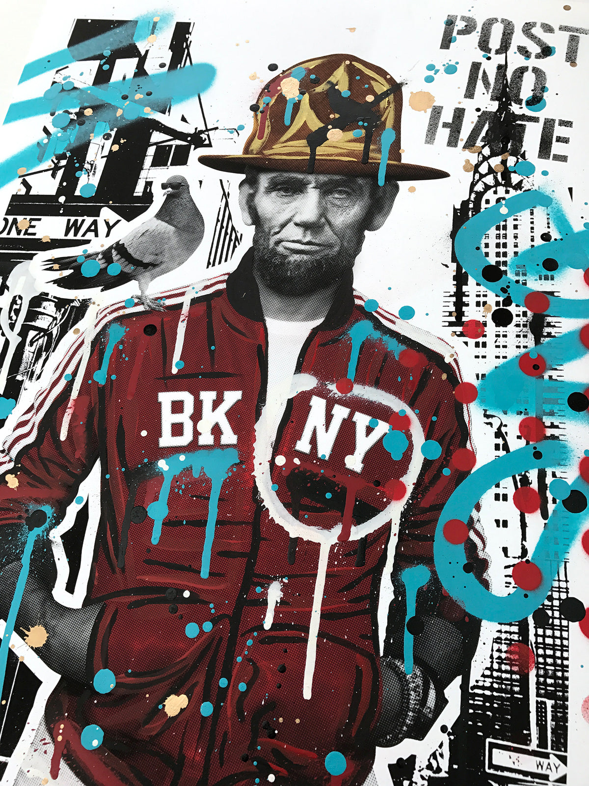 SacSix &quot;Freedom Pharrell and #MrPoop&quot; - Hand-Embellished Unique Edition, #19/25 - 15 x 24&quot;