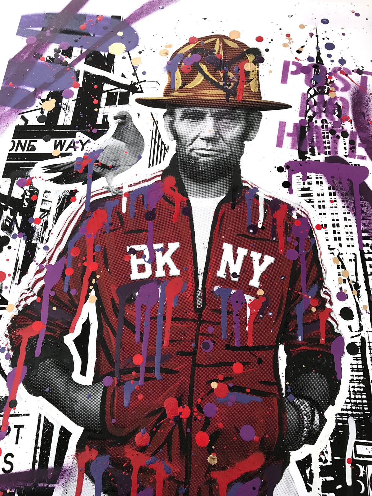 SacSix &quot;Freedom Pharrell and #MrPoop&quot; - Hand-Embellished Unique Edition, #20/25 - 15 x 24&quot;