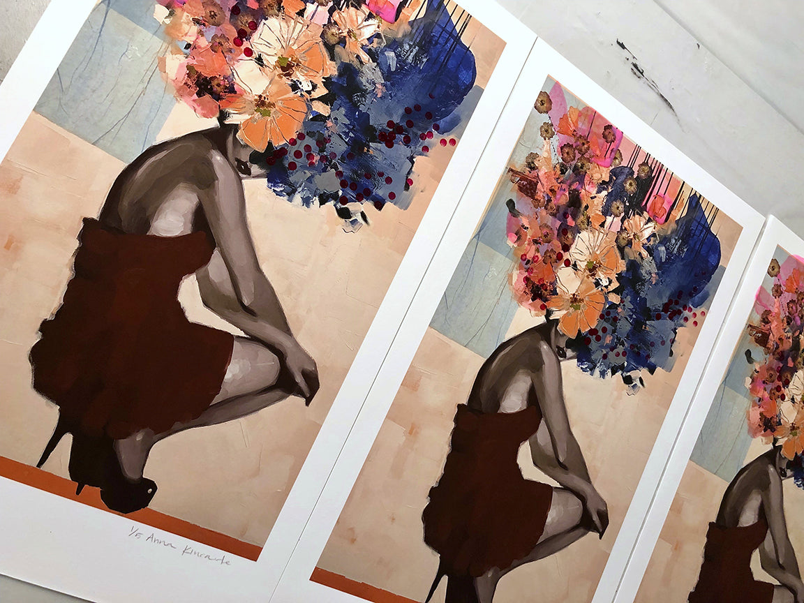 Anna Kincaide &quot;Not That Easy to Forget&quot; - Hand-Embellished Variant, Edition of 5 - 14 x 24&quot;