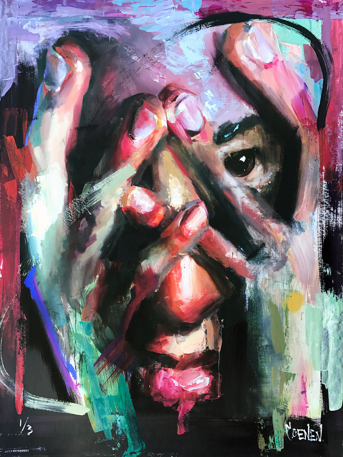 Danielle Coenen &quot;Anyone Can Be No One Here&quot; - Hand-Embellished Unique Variant, #1/3 - 18 x 24&quot;