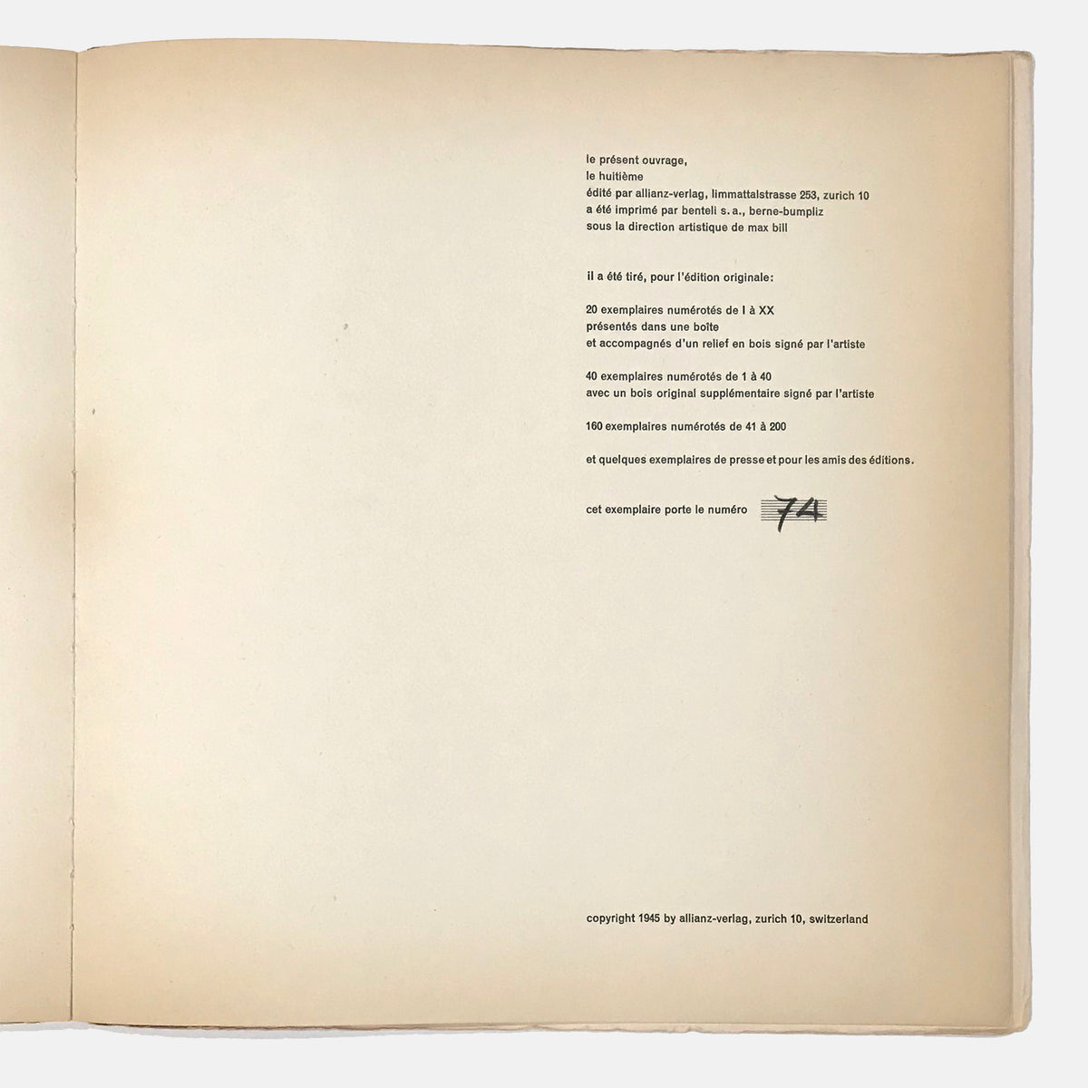 Jean Arp - &quot;11 Configurations,&quot; First Edition, #74/200 - 1945