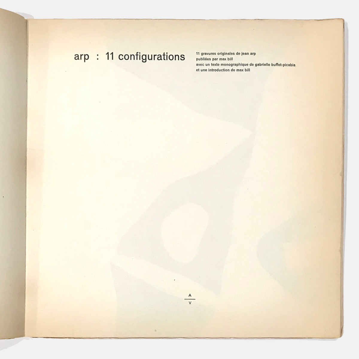 Jean Arp - &quot;11 Configurations,&quot; First Edition, #74/200 - 1945