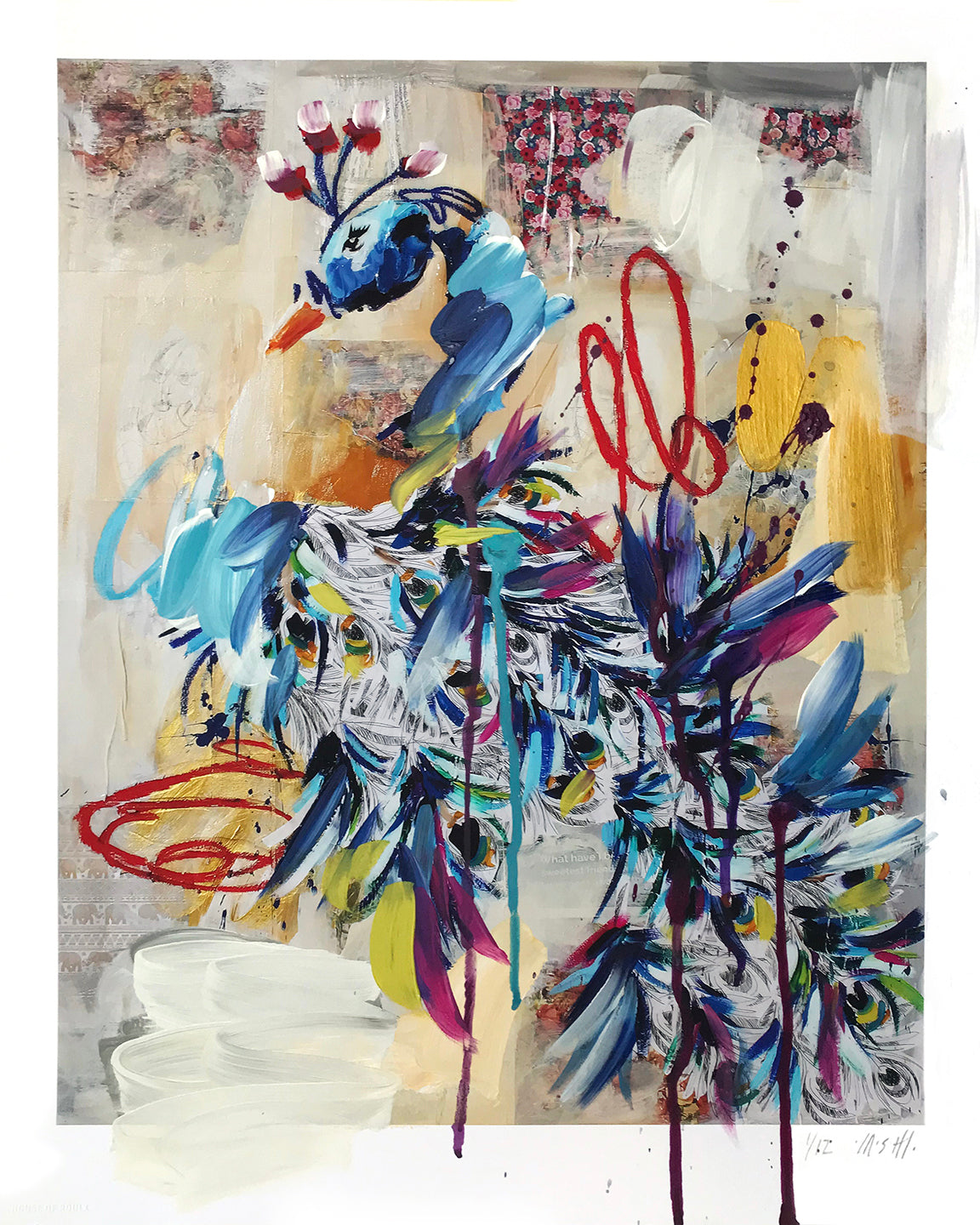 Ash Almonte &quot;Achievements&quot; - Hand-Embellished Variant, 1 of 12 - 16 x 20&quot;