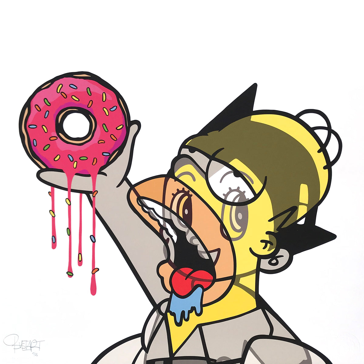 BustArt &quot;AstroHomer&quot; - Archival Print, Limited Edition of 25 - 17 x 17&quot;
